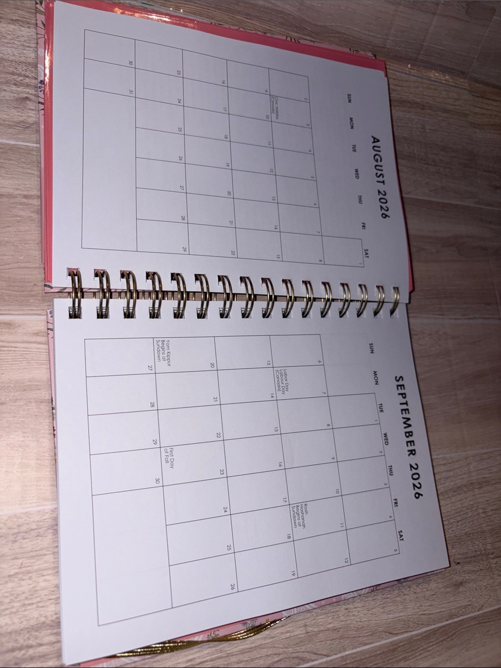 Be A Light Floral 18-Month Agenda with Gold Pen - Pink - Picture 7 of 10